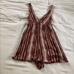 Maroon tank romper